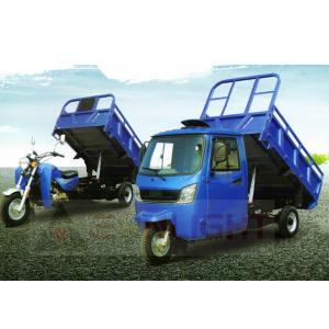 Gasoline Cargo Tricycle Dump Truck For Transportation Closed Cabin Hydraulic Dumper Auto Unload