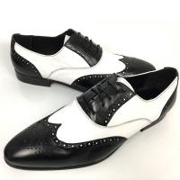 China Business Men'S Wedding Dress Shoes / Mens Woven Leather Lace Up Shoes on sale