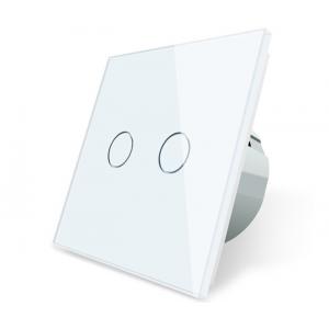 China Tempered Glass Touch Light Smart Home Wall Switch 220V 300W 60mm hole distance supplier