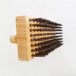 Remove Rust Wooden Block Scratch Brush With Flat Steel Bristles