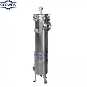 China Manufacture Quick-opening Flange Bag Filter Housing Stainless Steel Water Flow Filter supplier