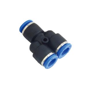 PY Three Way Equal Y Tee Black Colour Pneumatic Plastic Tube Fitting