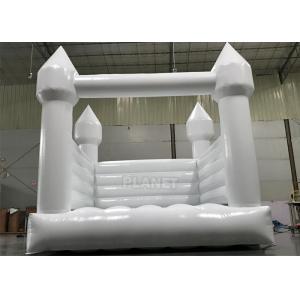China Commercial White Inflatable Slide Bouncer Jumping Castle For Party supplier