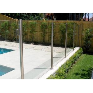 Mirror Balcony Stainless Steel Glass Balustrade , Residential Glass Railing Systems