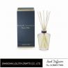 China Clear Round Bottle Glass Reed Diffuser With Blue Rigid Gift Box Packaging wholesale