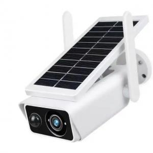 IP66 Solar Powered CCTV Camera , Rechargeable Solar Panel Outdoor Security Camera