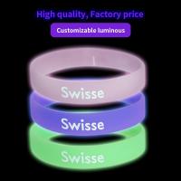 China Gift Printed Silicone Wristbands 1-5mm Width Custom Bracelets With Logo on sale