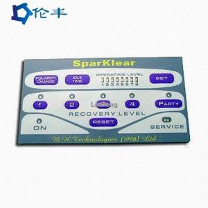 China Die Cut Front Control Button Membrane Switch Keyboard Pc Lexan Label Graphic Overlay supplier