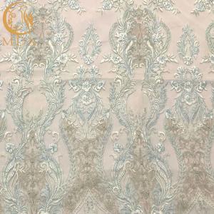 Elegant Bridal Dress 3D Embroidery Lace Fabric By The Yard Handmade