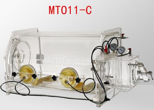Transparent Table Top Lab Glove Box Portable Glove Box System 800*550*600mm Size