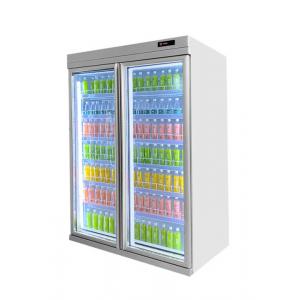 Deluxe Split Vertical Supermarket Refrigerating Display Cabinet Fridge For Drinks