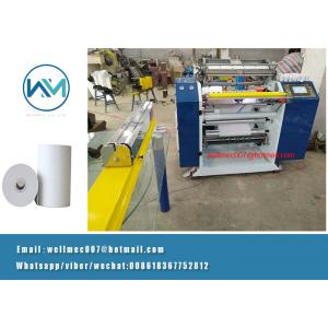 China 1ply Coreless or with core type ATM POS Fax thermal Paper roll Slitting Machine supplier