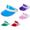 Summer Unisex Sun Visor Hat Candy Color Transparent Empty Top Plastic PVC