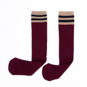 Strips Knitting Girls Knee High Socks Breathable Sweat Absorbent Casual Socks For Dance