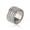 Men′s Jewelry Fashion Silver Ring Full Diamond Finger Rings 316L Titanium Steel