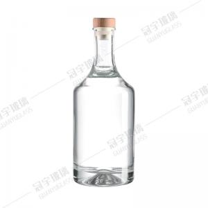 Customized Glass Wine Bottle 700ml 750ml Long Neck Clear Collar Material