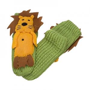 China Green Knitted Slipper Aloe Infused Socks With Gold Lion Pattern Design supplier