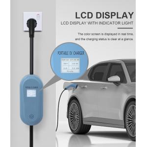 China Adjustable Portable Electric Vehicle Charger 220V 16A 3.5kw LCD Indicator Light supplier