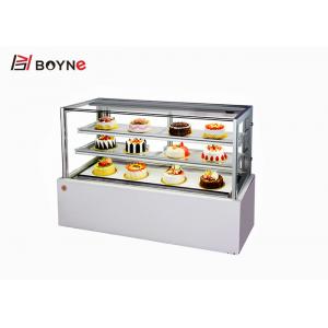 China Anti Noise Refrigerated Cake Display Case Automatic Defrost Desert Cooler Custom Size supplier