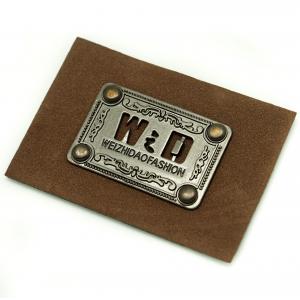 China Faux Personalized Leather Luggage Tags Metal Logo Multi Purpose For Hats wholesale