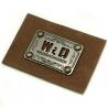 China Faux Personalized Leather Luggage Tags Metal Logo Multi Purpose For Hats wholesale