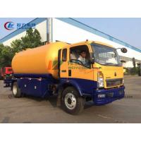 China Sino HOWO 10cbm 15cbm 6 Wheels LPG Bobtail Truck With Volume Flow Meter on sale