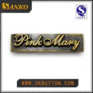 China Custom Logo Metal Label for Garments supplier