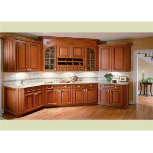 China Beautiful Solid Wood Kitchen Cabinets Customized Classic Design From Foshan supplier