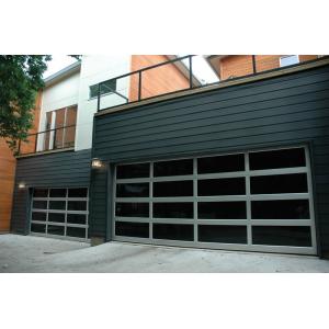 China Extruded Frame Full View Aluminum Garage Doors  Large Span Openings  For Villa supplier
