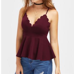 China high quality ladies sexy backless deep v-neckling fashion blouse for women supplier