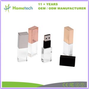 China Fast Speed Glass Crystal USB Flash Drive 8GB 16GB 4GB Transparent USB Flash Drive supplier