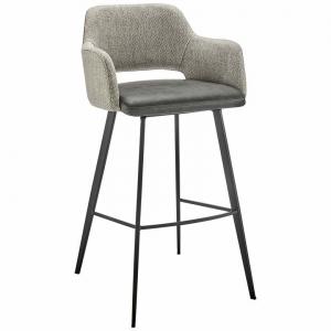 China Upholstery Kitchen Bar Stools With Backs Black Matt Color Modern supplier