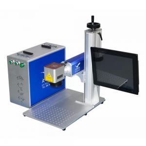 China CE Desktop Fiber Laser Marking Machine For Plastic Gold Silver Metal supplier