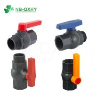 China Drain Water PVC Ball Valve with Male Female Threaded and Durable Blue Red Handle on sale