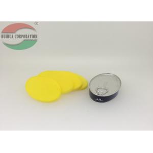 China Non Spill Yellow Oval PP Plastic Lid For Easy Open End Fruit Can supplier