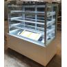 China Defrosted Front Glass Macaron Display Case 2.0m 4 Layers Bottom Mount Type wholesale