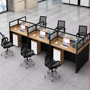 China Modern 6 Seat Cubicle Work Station Office Furniture Partitions Environmentally - Friendly supplier