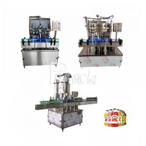 3000BPH Carbonated Beverage Filling Machine / Soft Drink Glass Bottle Pulling Ring Cap