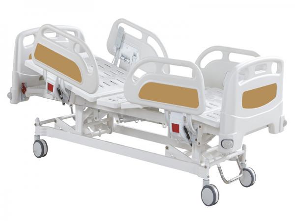 Three Crank Manual Patient ICU Care Bed PP Side Rails Pediatric Manual Hospital