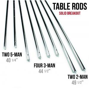 China Silver Chromed Solid 5 / 8 Inch Steel Rods For Standard Foosball Tables supplier