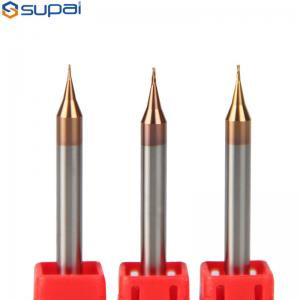 China High Quality 2 Flute Carbide Micro End Mill 0.5mm For Silver Gold With Coating supplier