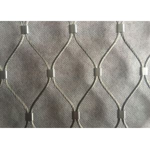 China Diamond Shape Stainless Steel Wire Rope Mesh with 1.6 mm to 2.4 mm Wire Thickness and 50mm to 100 mm Mesh Eye Size wholesale