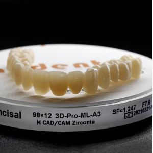 A1 A2 A3 B1 B2 Dental Zirconia Block / Discs 98mm System FDA
