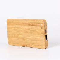 China Bamboo Texture Slim 6000mAh Wood Personalized Power Bank Charger Single USB Port Type on sale