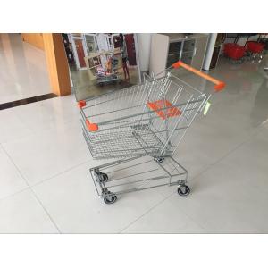 China Steel Wire Shopping Trolley Low Carbon With zinc plated colorful coating 100L supplier
