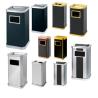 Trash Dust Bin Garbage Can with Ashtray Stainless Steel Round Lobby Hotel Use Metal Trash Bin with Ashtray
