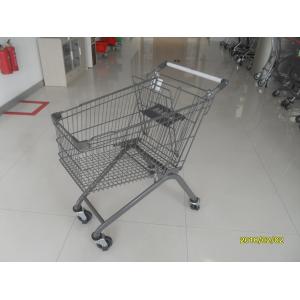 China Anti Theft 125L European Shopping Trolley With PPG Powder Coating supplier