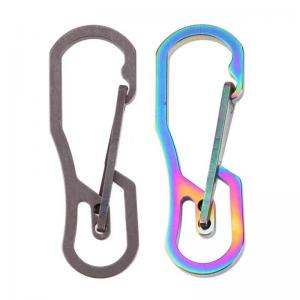 EDC Outdoor Titanium Camping Parts Colorful Hook Carabiner With Good Strength