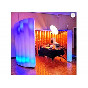 Meavable White Inflatable Kiosk , Inflatable Meeting Rooms With Led Lights