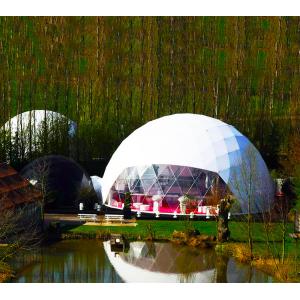 China Galvanized Steel Tube Geodesic Dome Tent Heated Eco Hotel Decoration Prefab Dome Desert Tent supplier